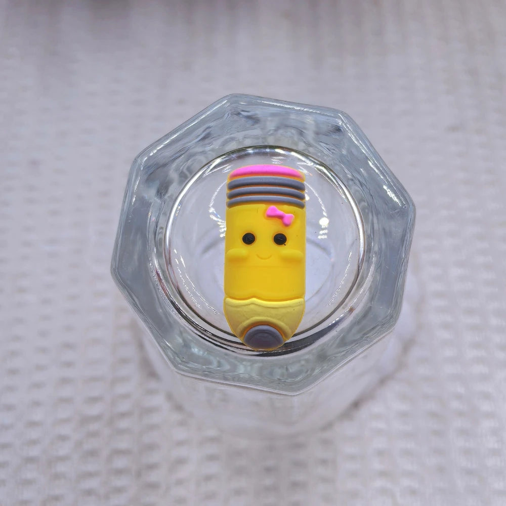3D School Students and Teachers Series Silicone Focal Beads for DIY Pens Bracelet Keychains