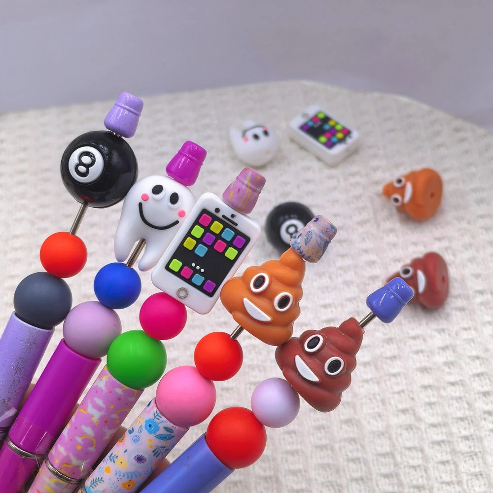 3D Silicone Focal Beads for DIY Pens Bracelet Keychains