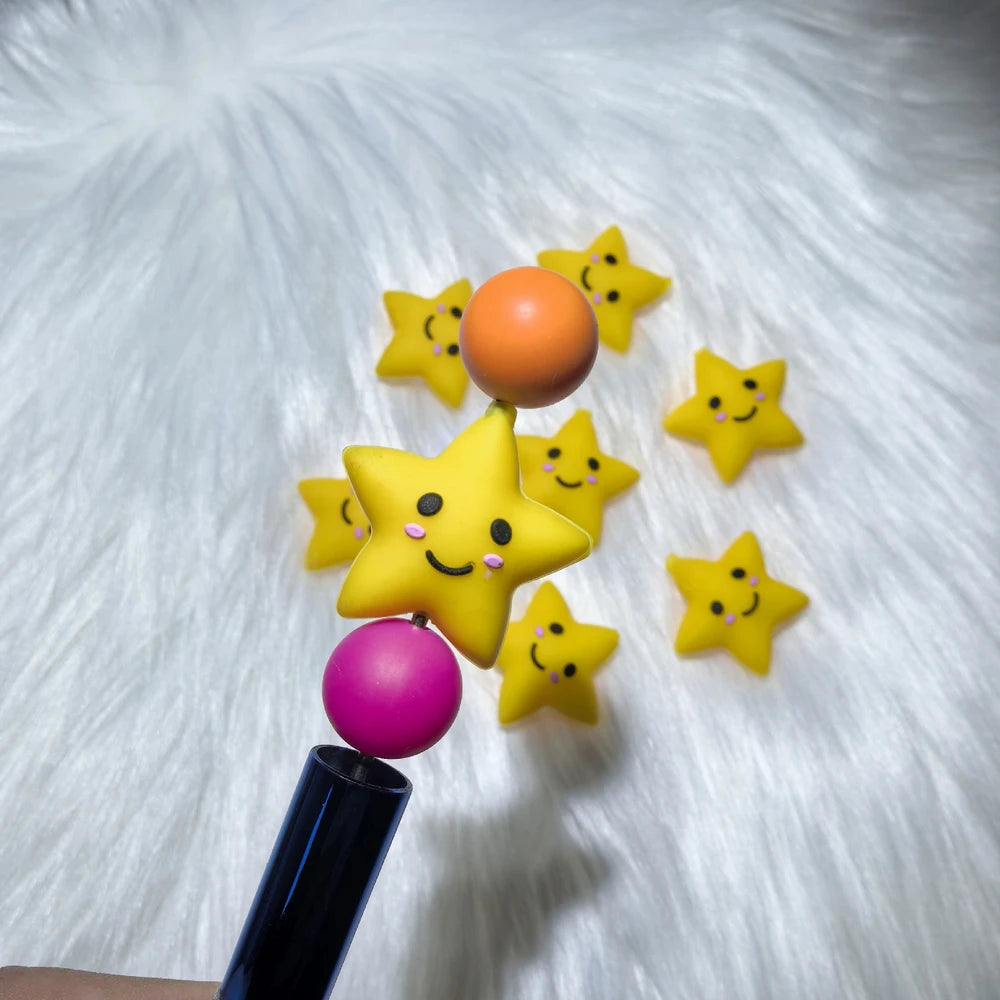 3D Silicone Focal Beads for DIY Pens Keychain