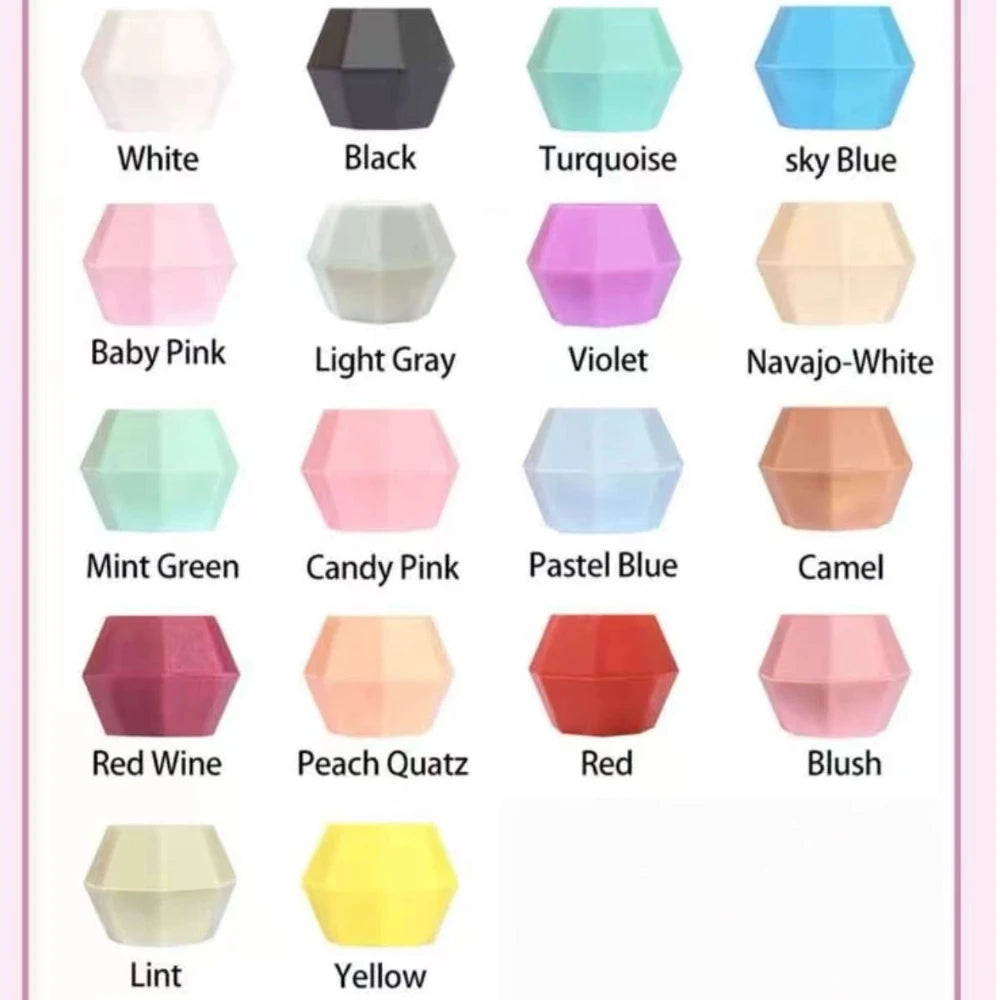 3D Solid Color Silicone Focal Beads for DIY Keychains Bracelet Pens