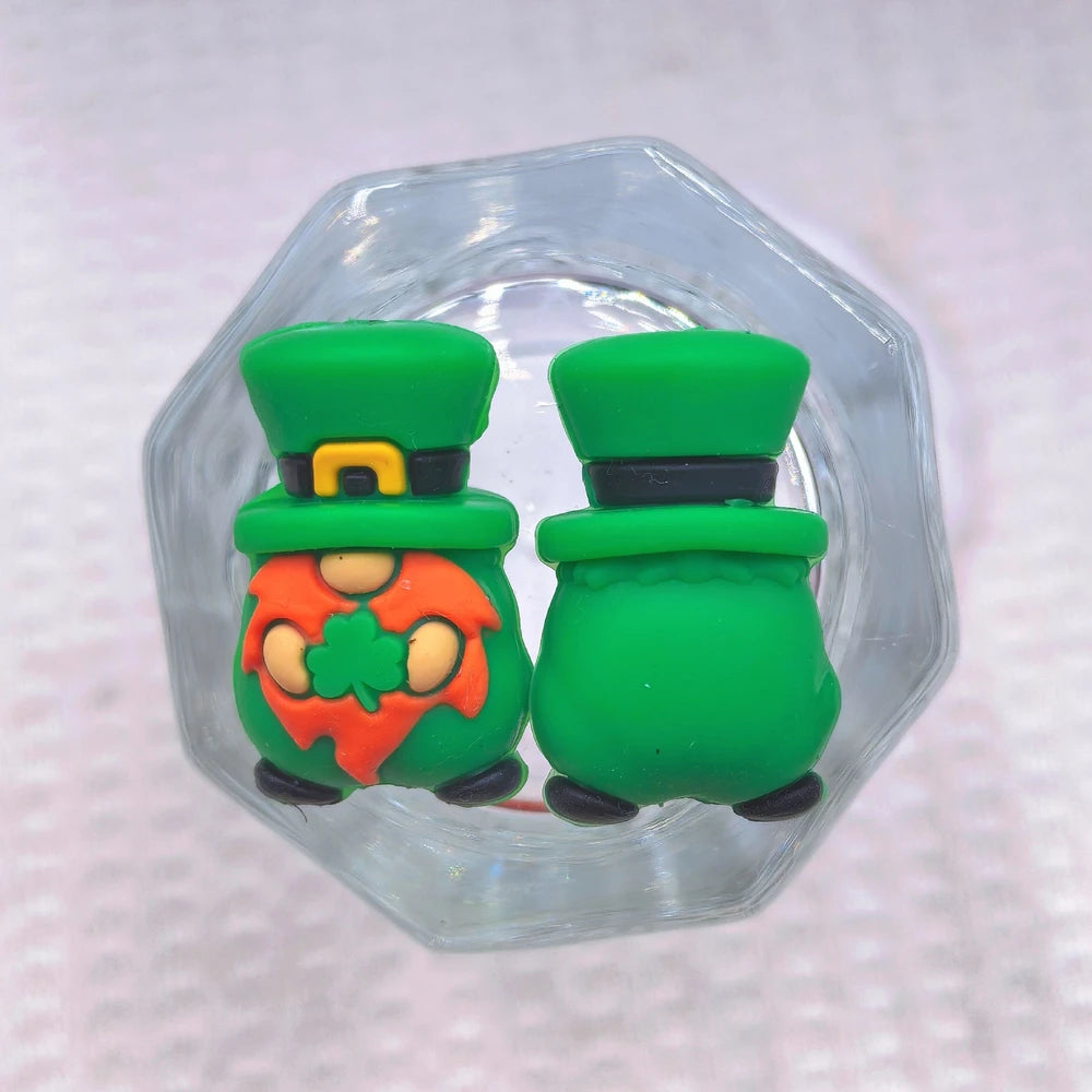 3D St. Patrick's Day Silicone Focal Beads for DIY Pens Bracelet Keychains