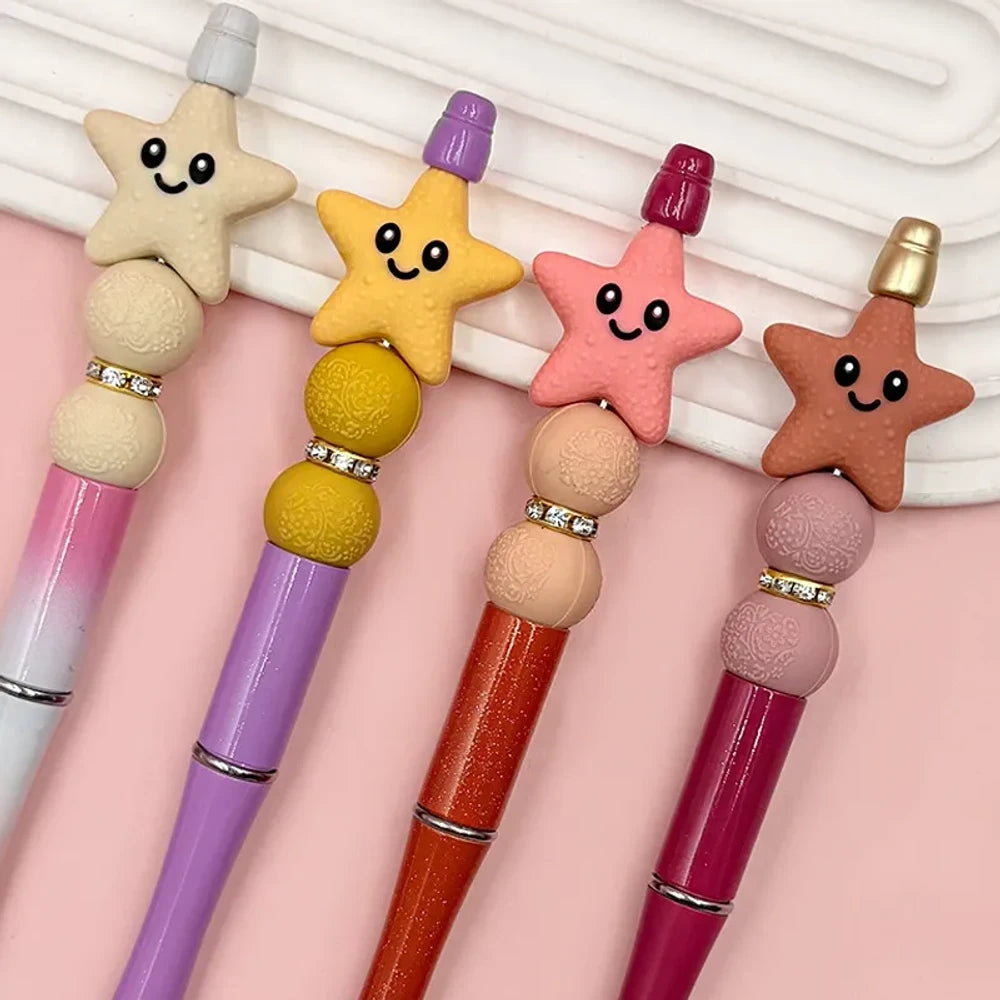 3D Starfish Silicone Focal Beads for DIY Keychains Bracelet Pens