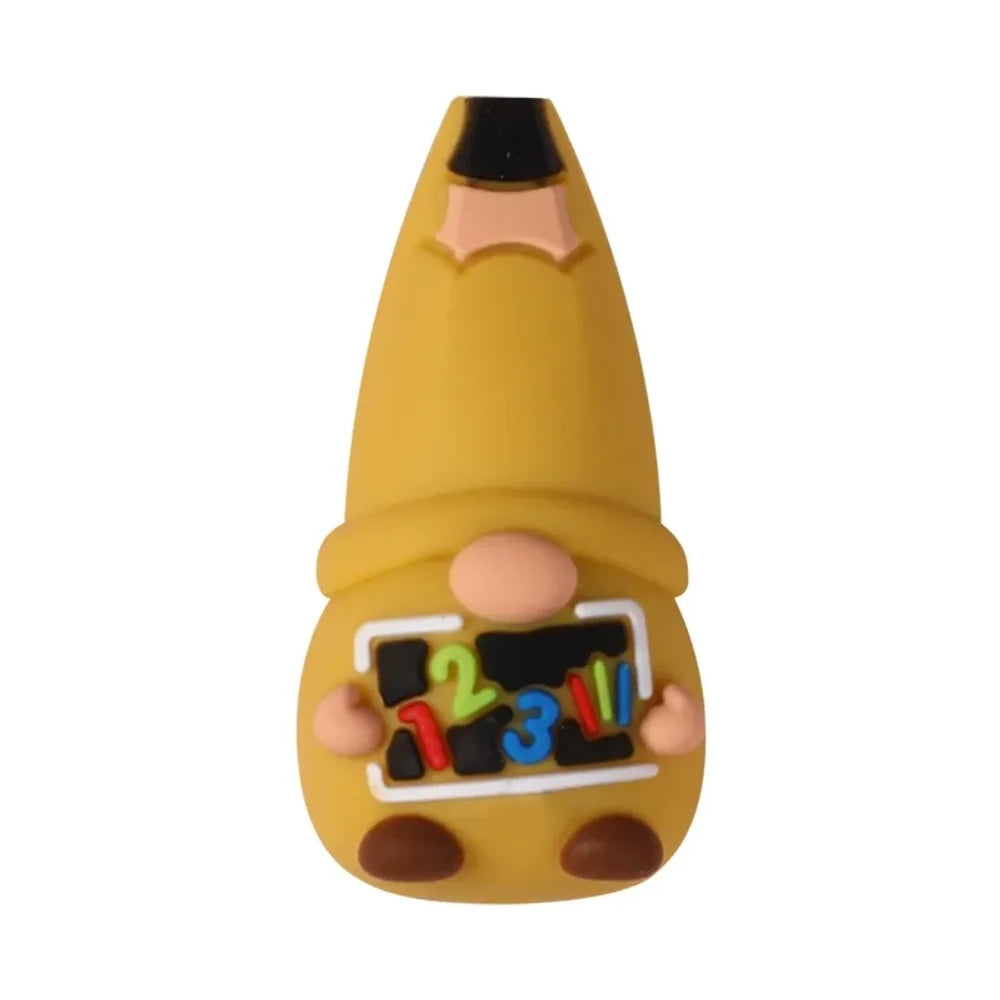 3D Teacher Gnome Silicone Focal Beads for DIY Pens Bracelet