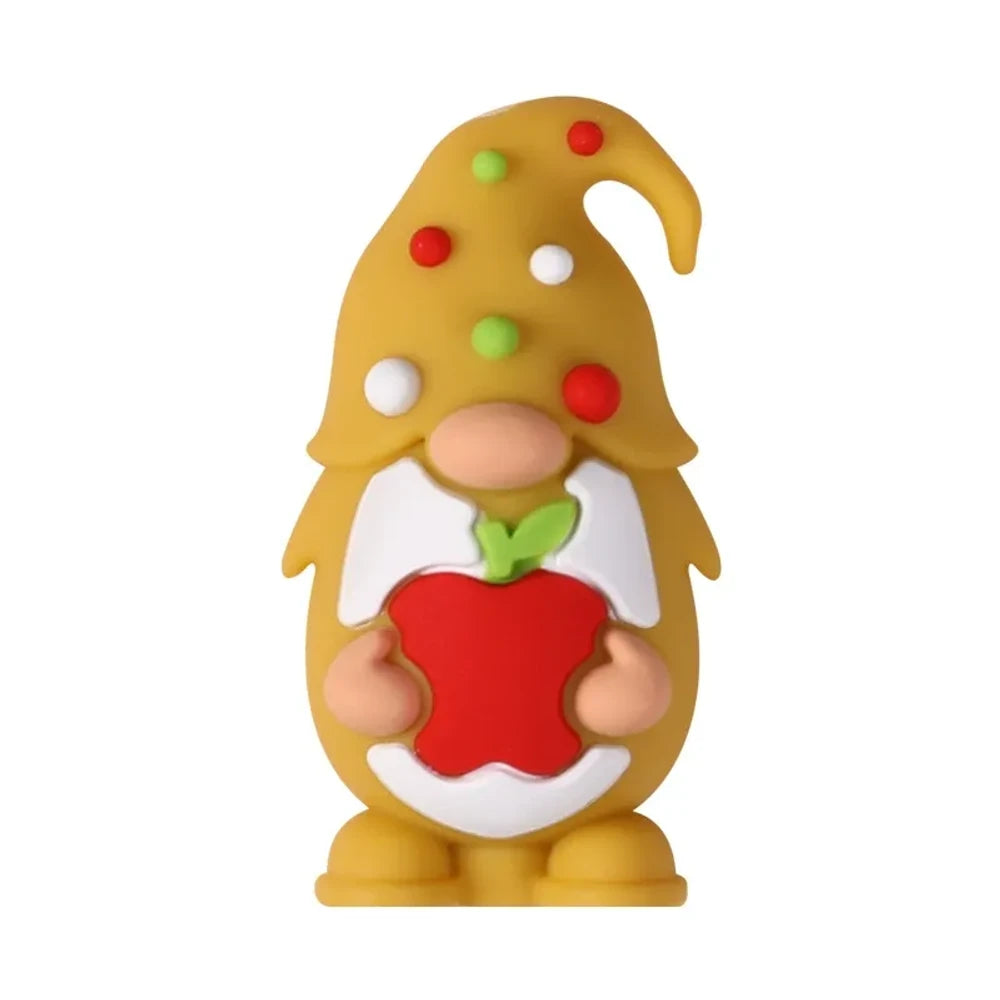 3D Teacher Gnome Silicone Focal Beads for DIY Pens Bracelet