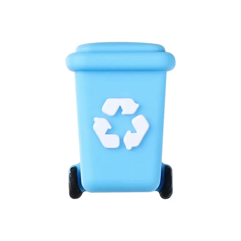 3D Trash Can Silicone Focal Beads for DIY Pens Keychains