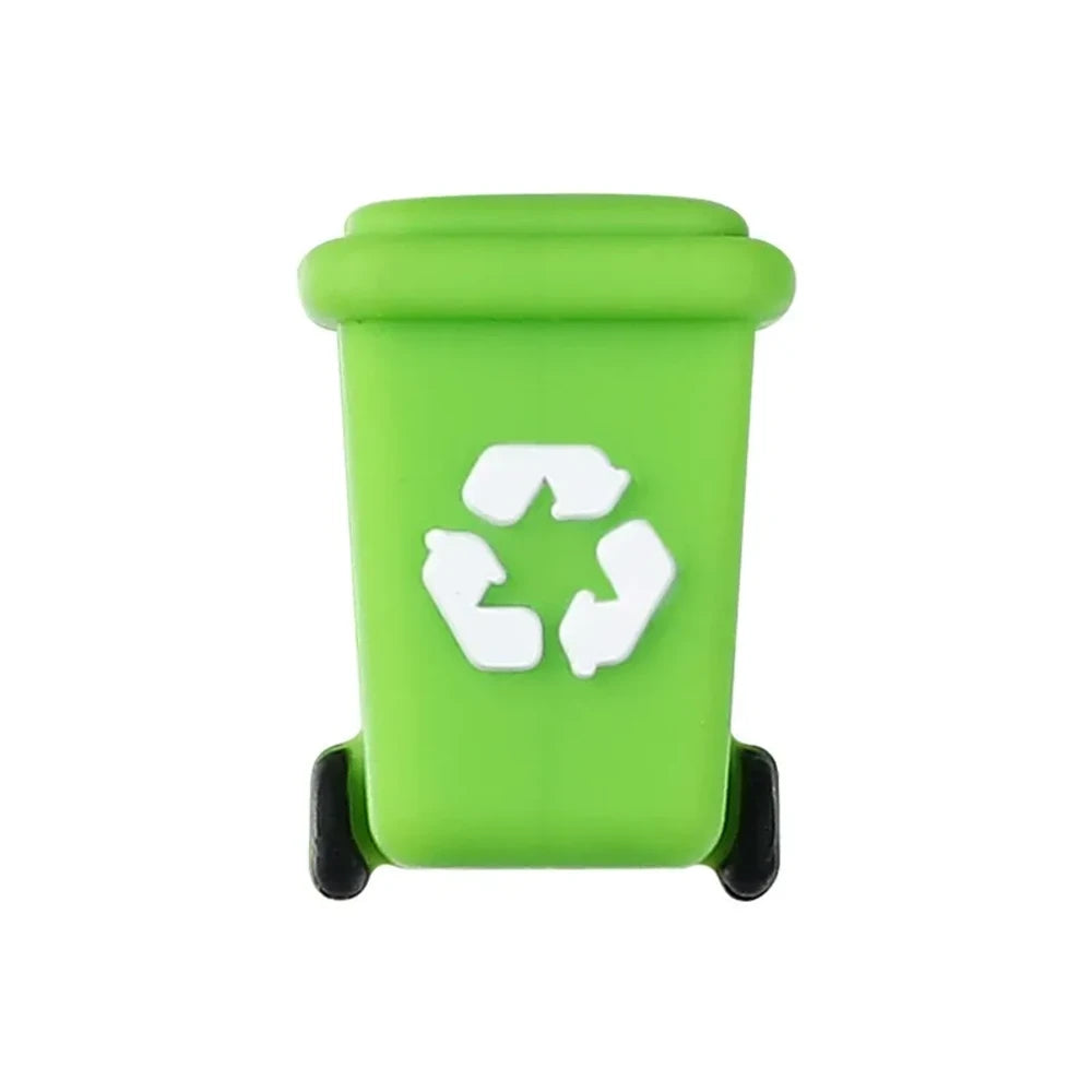 3D Trash Can Silicone Focal Beads for DIY Pens Keychains