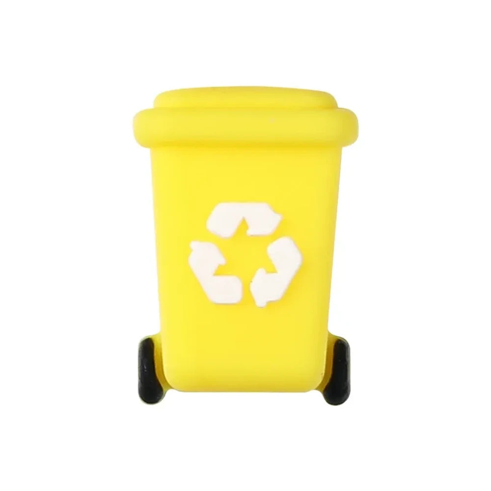 3D Trash Can Silicone Focal Beads for DIY Pens Keychains