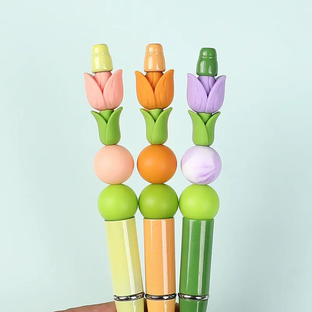 3D Tulip Silicone Focal Beads for DIY Pens Bracelet
