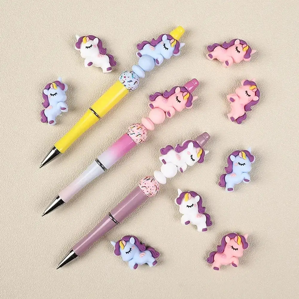 3D Unicorn Silicone Focal Beads for DIY Keychains
