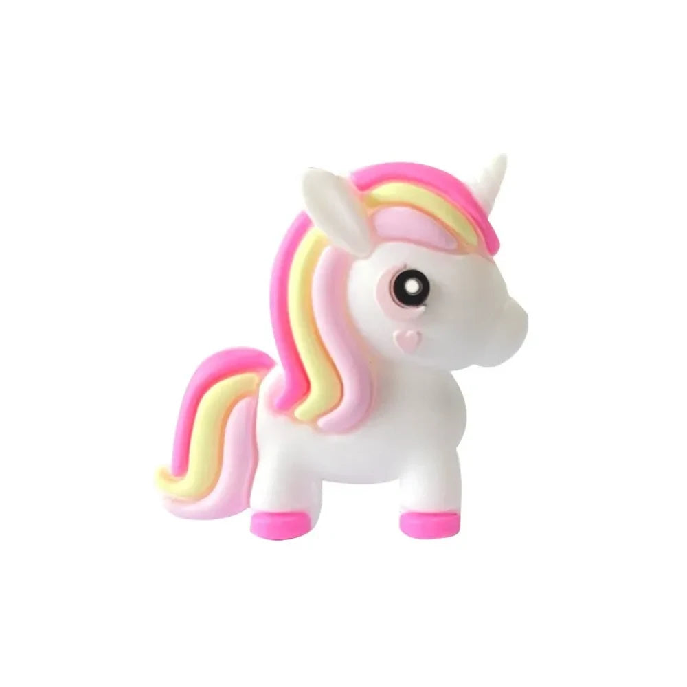 3D Unicorn Silicone Focal Beads for DIY Keychains Bracelet Pens