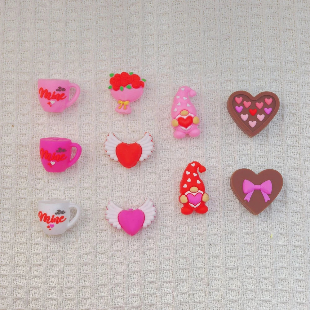 3D Valentine's Day Silicone Focal Beads for DIY Pens Bracelet