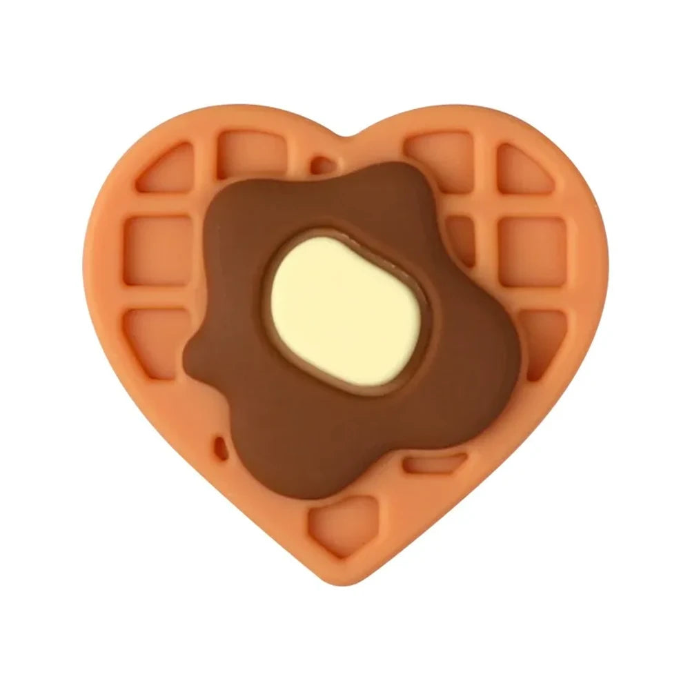 3D Waffle Silicone Focal Beads for DIY Pens Keychains