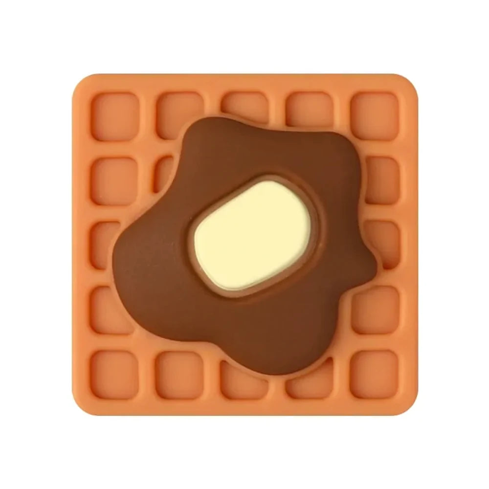 3D Waffle Silicone Focal Beads for DIY Pens Keychains