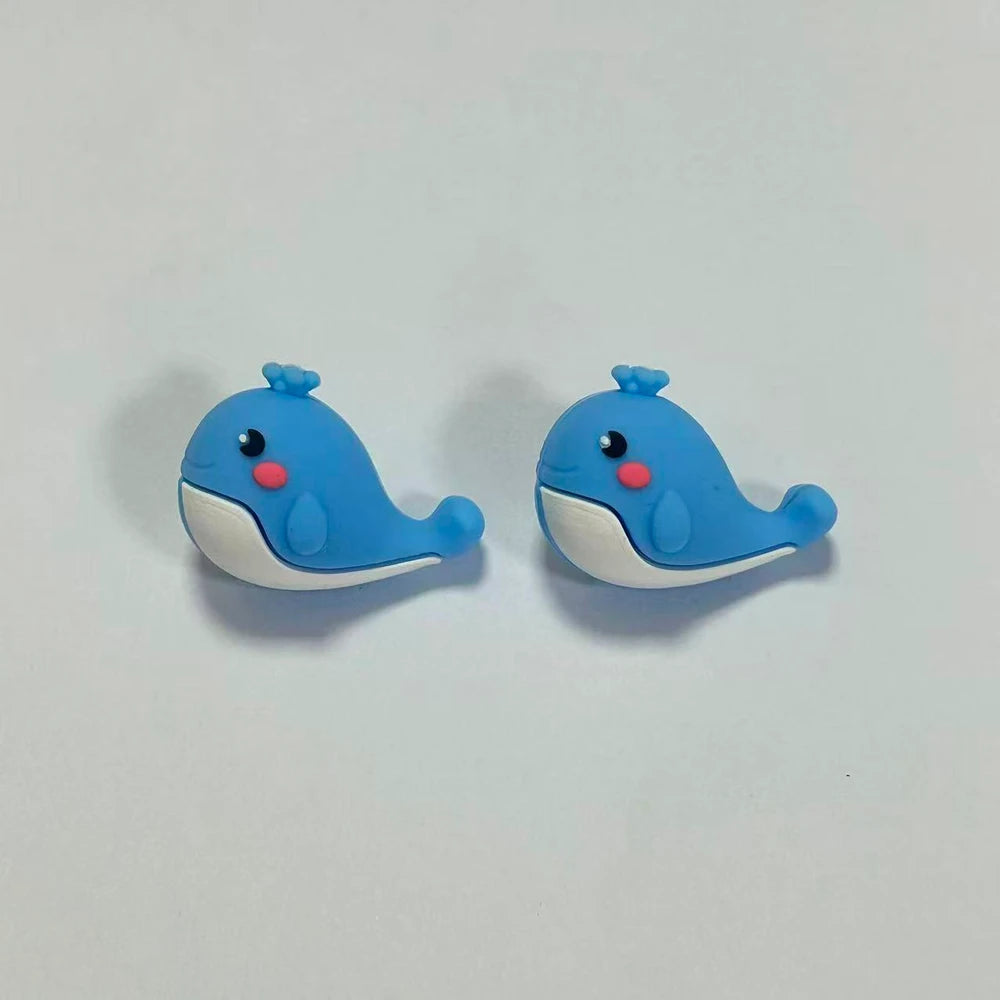 3D Whale Silicone Focal Beads for DIY Keychains Bracelet Pens