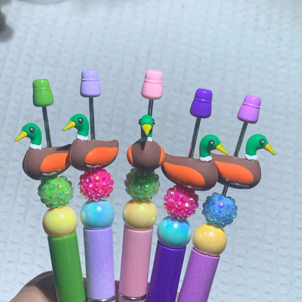 3D Wild Duck Silicone Focal Beads for DIY Pens Keychains Bracelet
