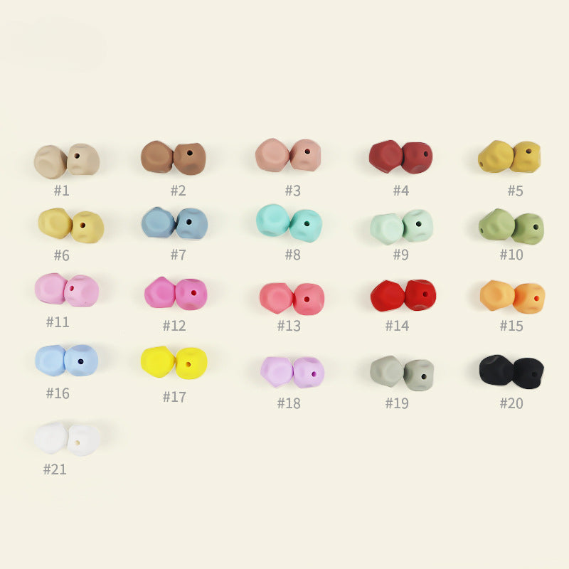 15mm Irregular Silicone Bead DIY Bead Pen Accessories-50PCS