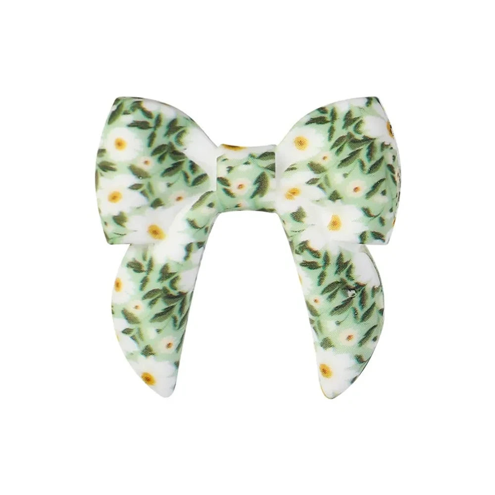 40MM 3D Bowtie Printed Silicone Focal Beads for DIY Pens Keychains