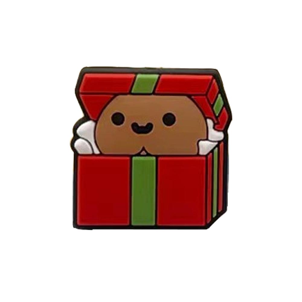 Cartoon Gift Box Pattern Image Silicone Beads-10PCS