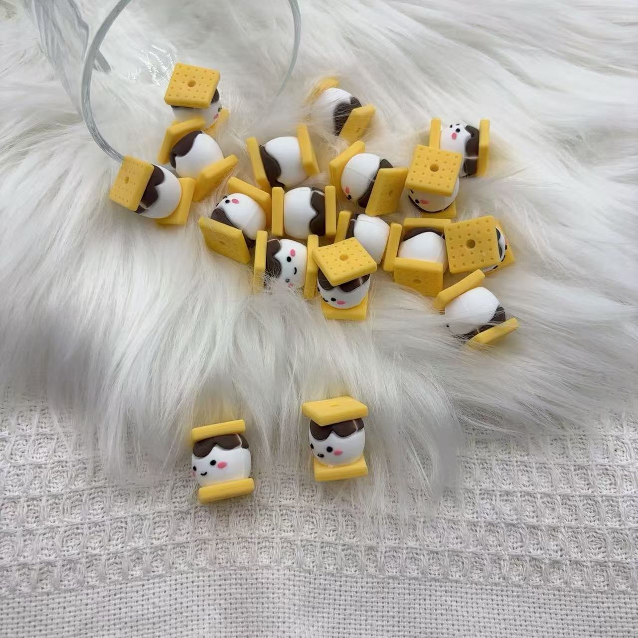 Cute Colorful Cartoon 3D DIY Beads-10PCS