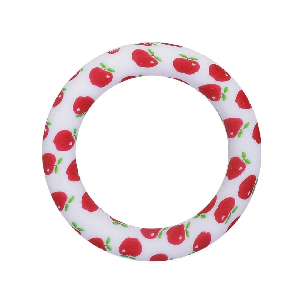 65MM Circular Ring Silicone Focal Beads for DIY Pens Keychains