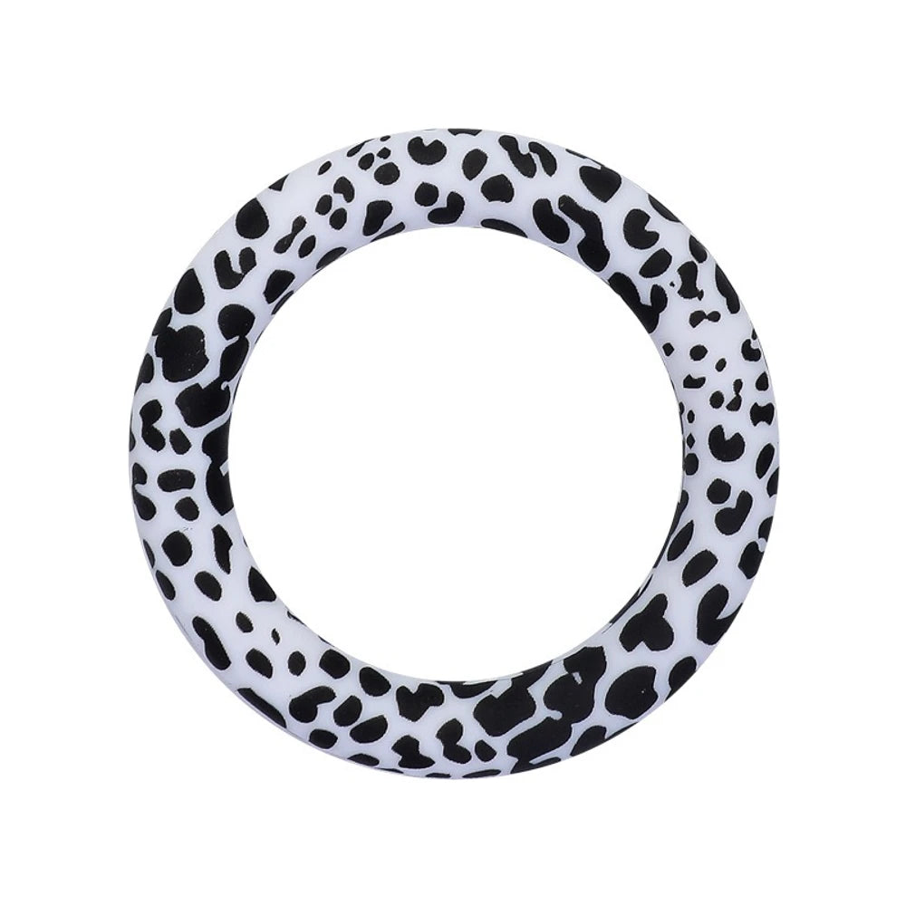 65MM Circular Ring Silicone Focal Beads for DIY Pens Keychains