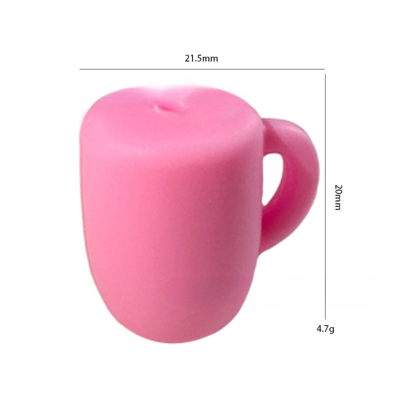 Water Cup Solid Color Silicone Beads-10PCS
