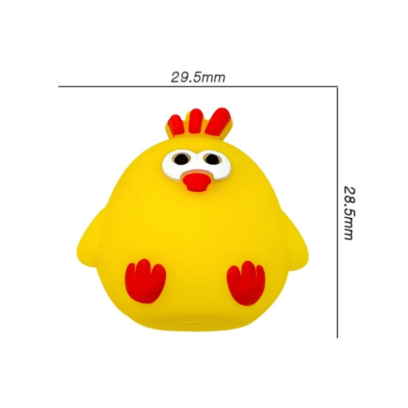 3D Cartoon Cute Chick Silicone Beads-10PCS