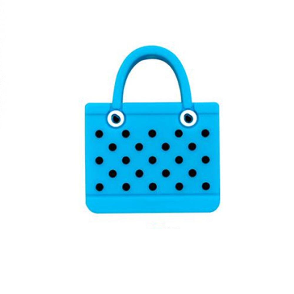 Solid Color Beach Bag Silicone Beads-10PCS