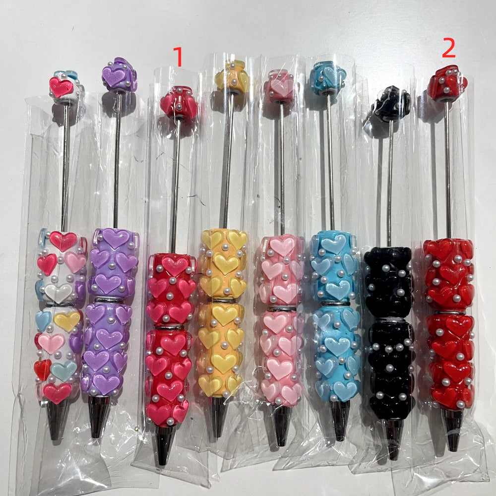 Heart Pearls Beadable Clay Pens