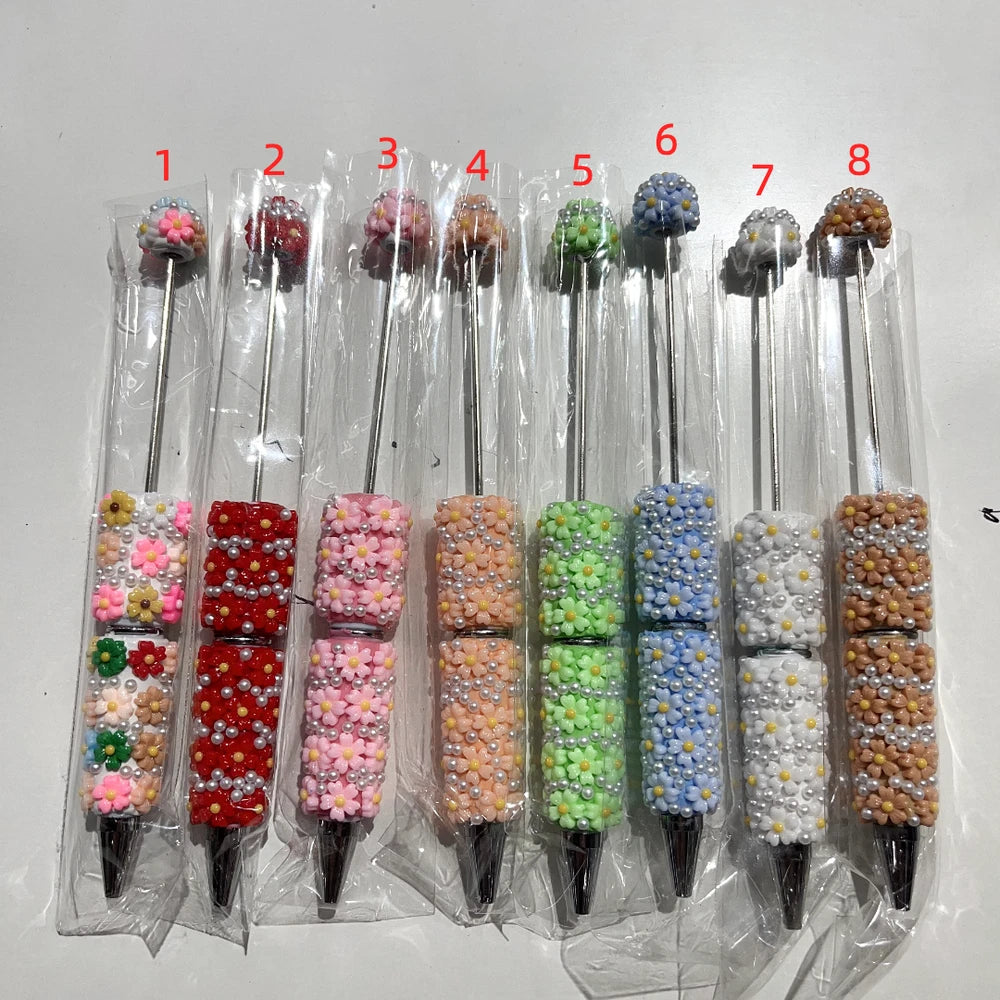 Flower Pearls Beadable Clay Pens