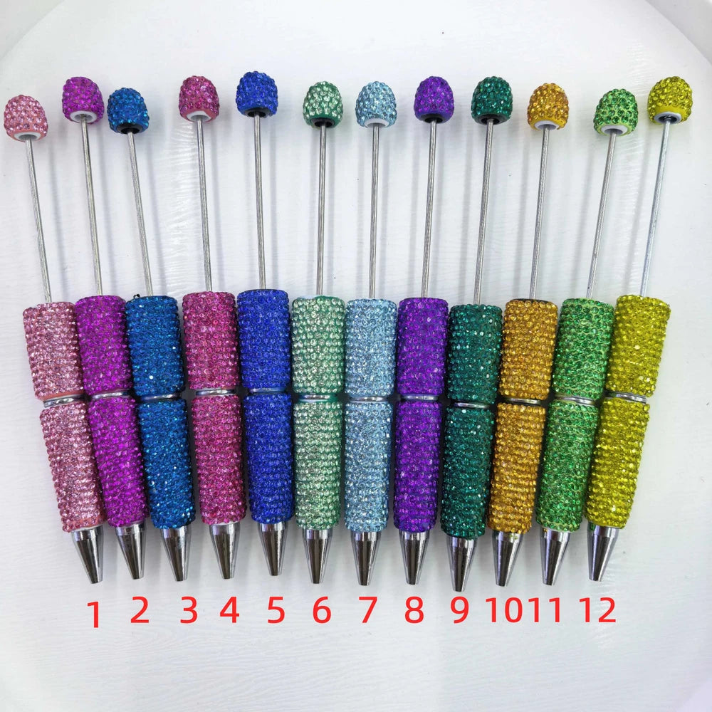 Solid Colors Beadable Rhinestone Pens