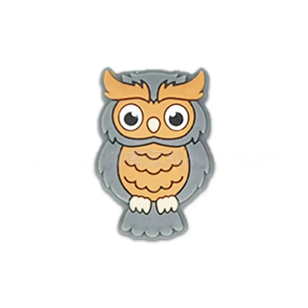Flatback Owl Silicone Focal Beads for DIY Keychains Bracelet Pens