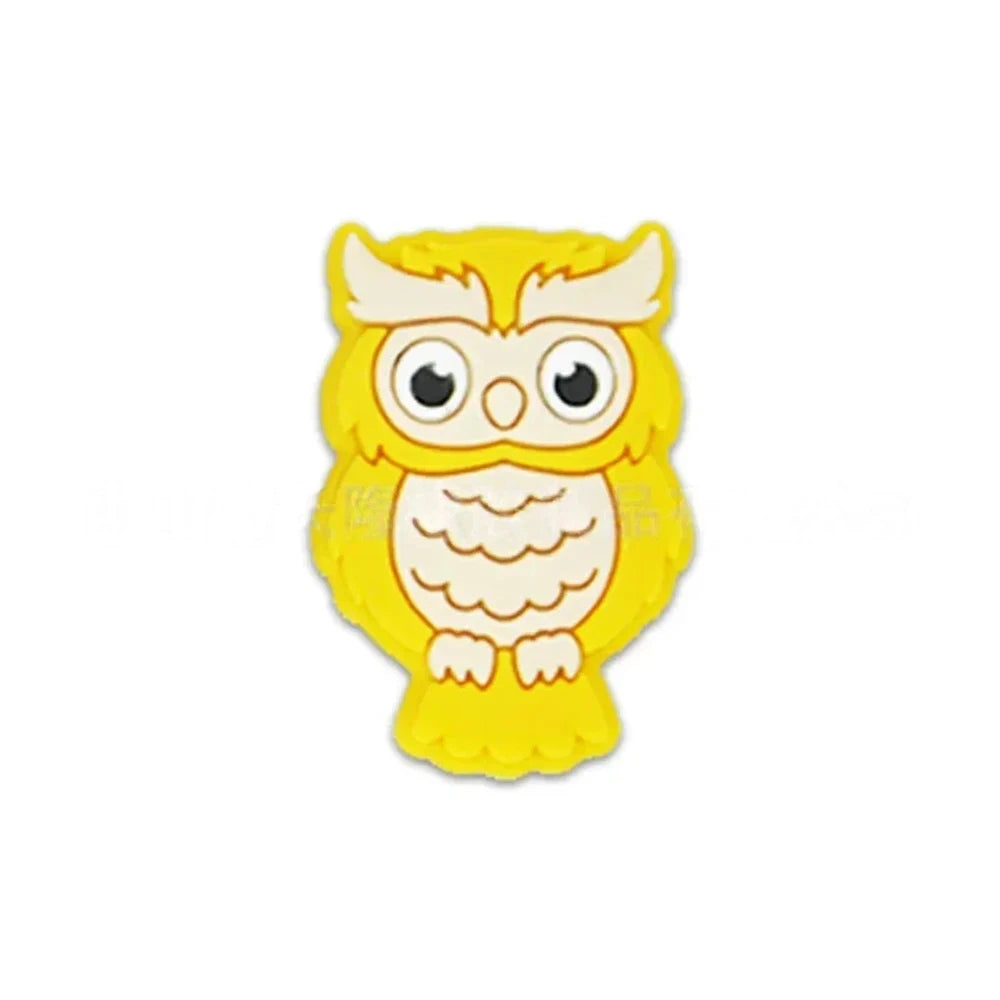 Flatback Owl Silicone Focal Beads for DIY Keychains Bracelet Pens