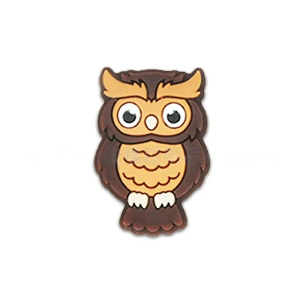 Flatback Owl Silicone Focal Beads for DIY Keychains Bracelet Pens