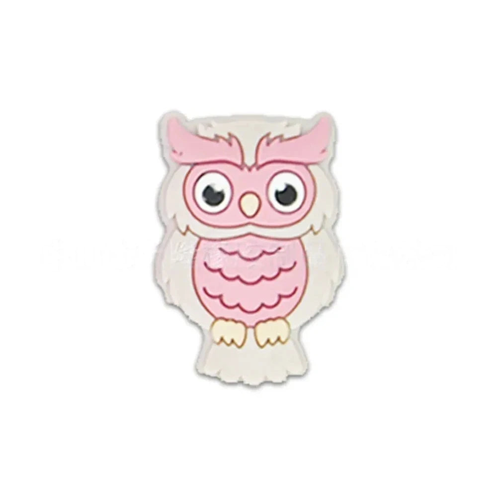 Flatback Owl Silicone Focal Beads for DIY Keychains Bracelet Pens