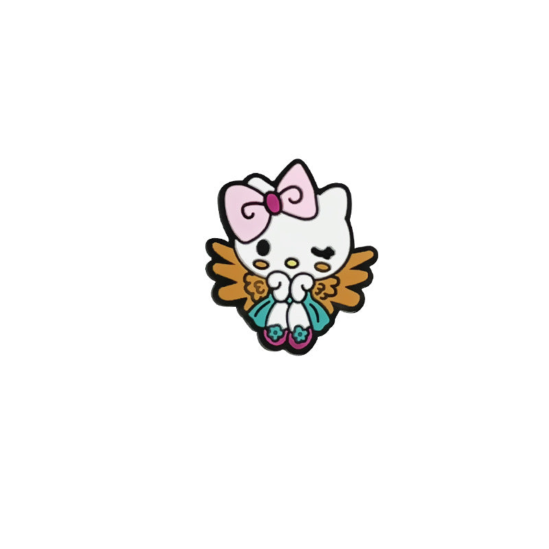 Food Grade Cartoon Kitten Silicone Beads DIY Ballpoint Pen Accessories-10PCS