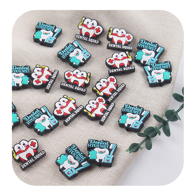 Tooth Pattern Silicone Pearls-10PCS