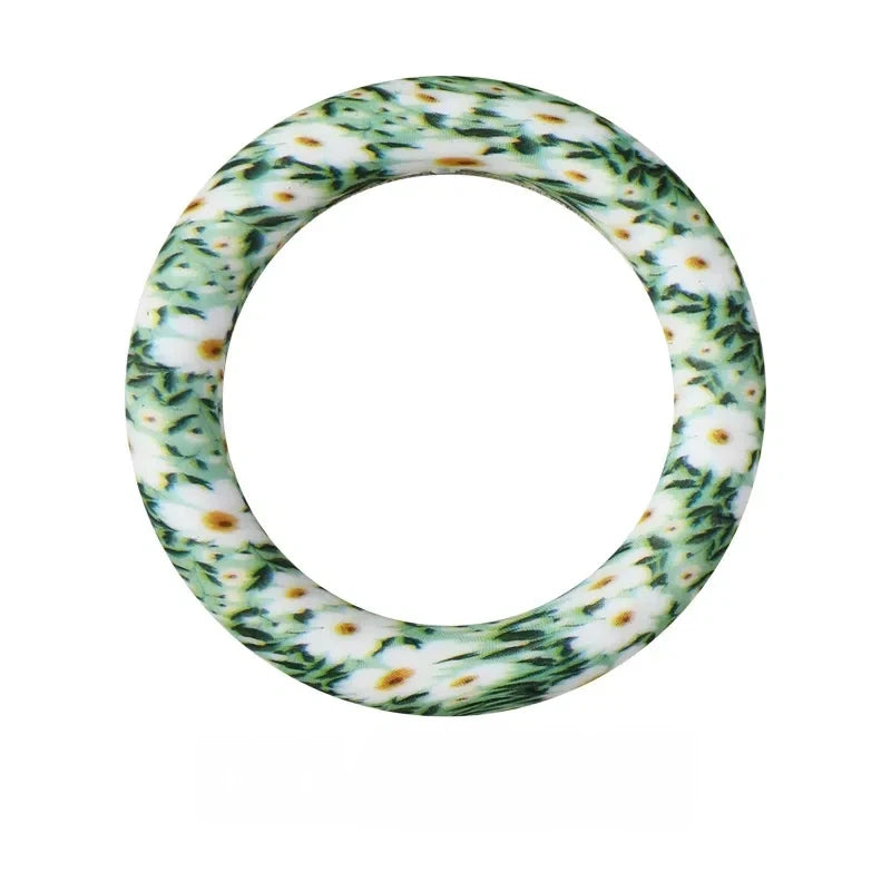 65MM Circular Ring Silicone Focal Beads for DIY Pens Keychains