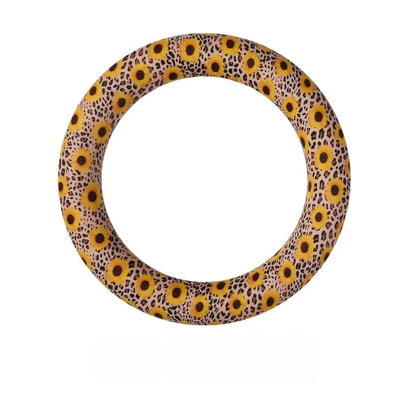 65MM Circular Ring Silicone Focal Beads for DIY Pens Keychains