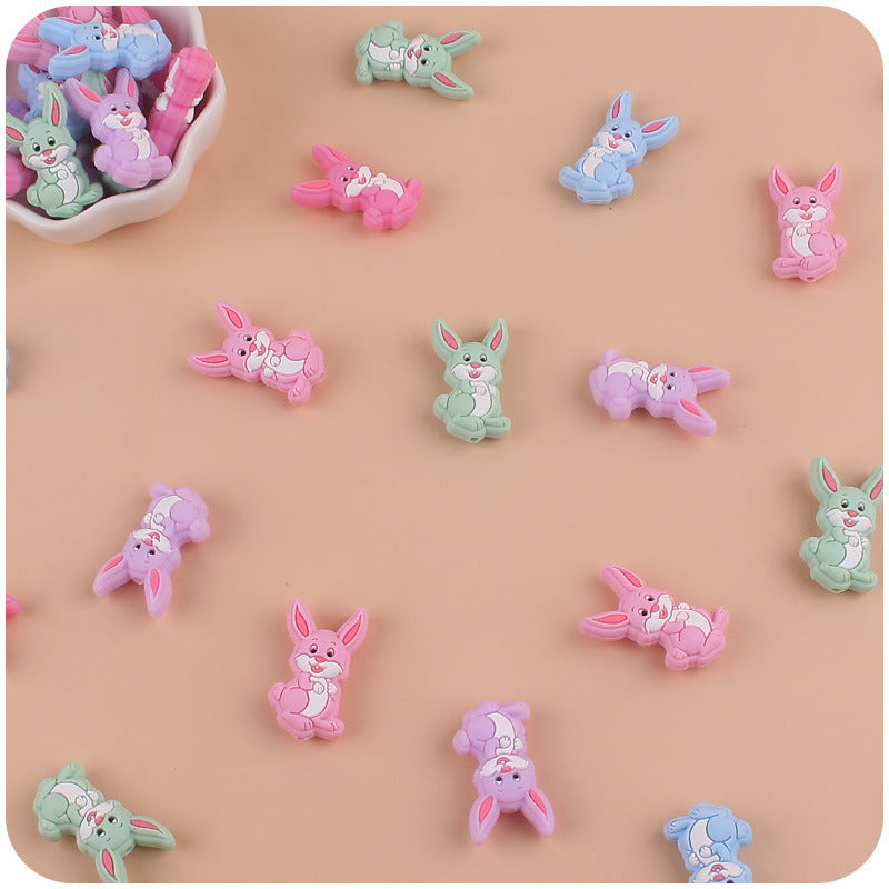 Cartoon Rabbit Cute Creative Silicone Beads-10PCS