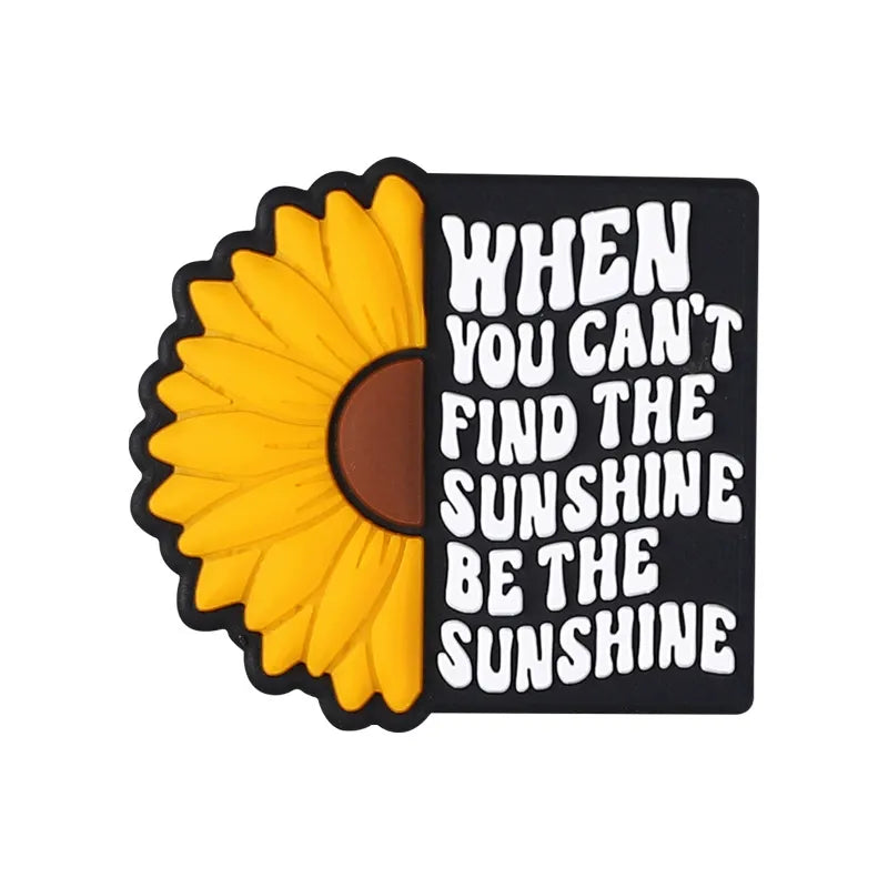 Flatback Sunflower Silicone Focal Beads for DIY Pens Keychains