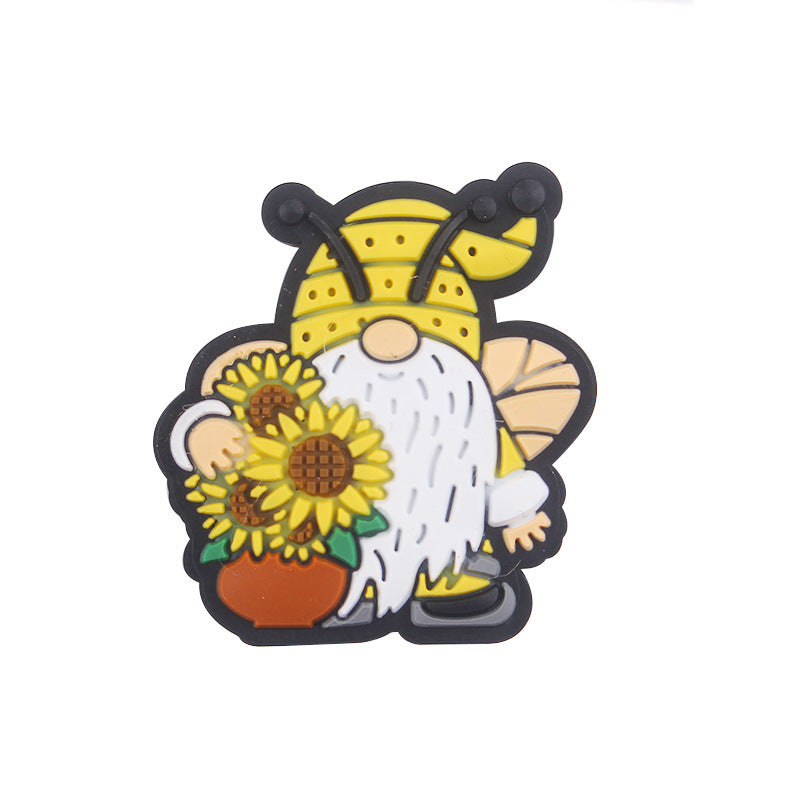 Creative Cartoon Old Man Bee Silicone Beads-10PCS