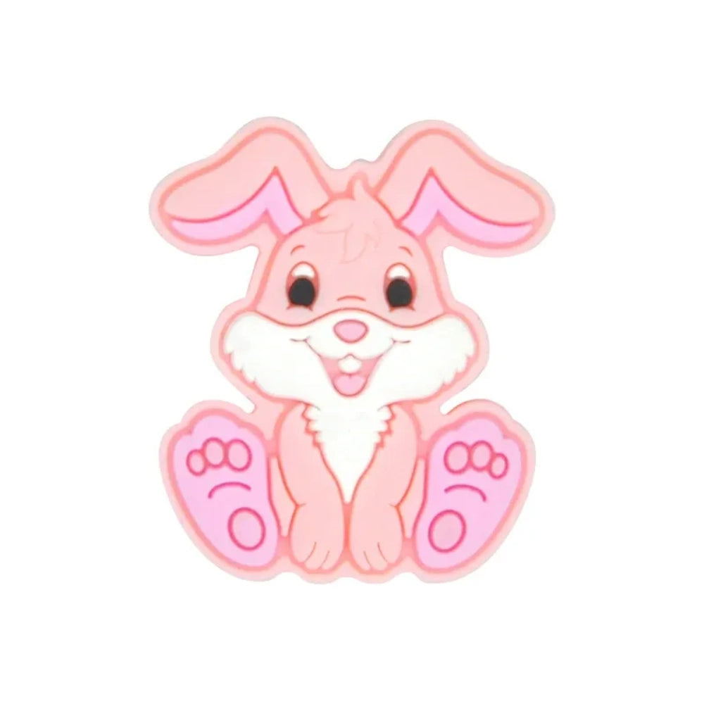 Flatback Rabbit Silicone Focal Bead | Beadable Pens Keychains Badge