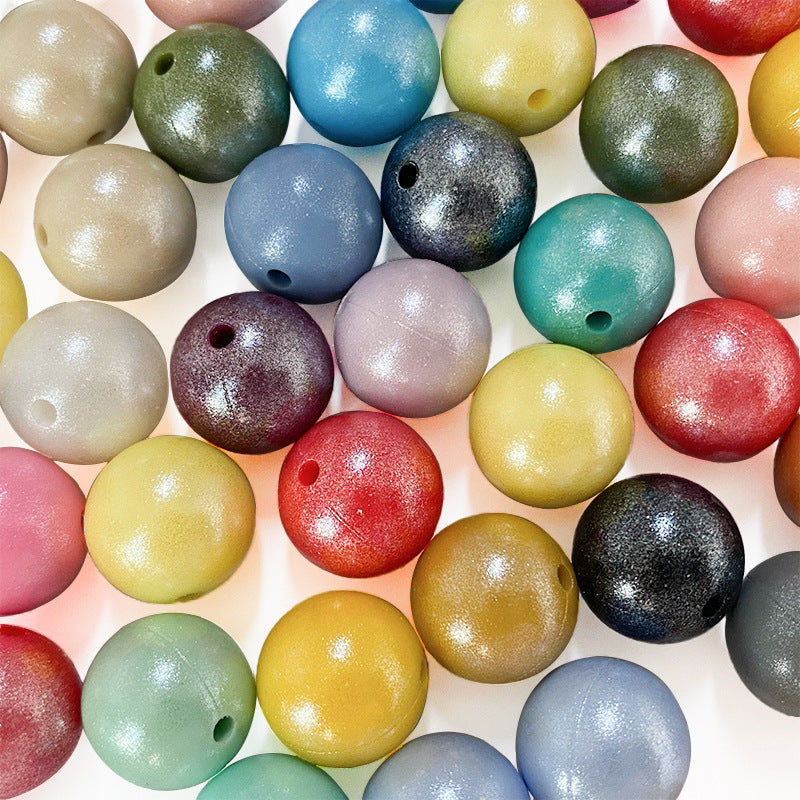 15MM Fine Shiny Silicone Round Beads-50PCS