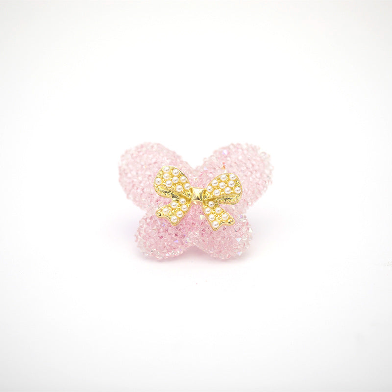 Creative Butterfly Sugar Beads Acrylic DIY Beads-2PCS
