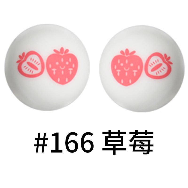 Print Silicone Beads Colorful Silicone Water Transfer Beads 16mm-50PCS
