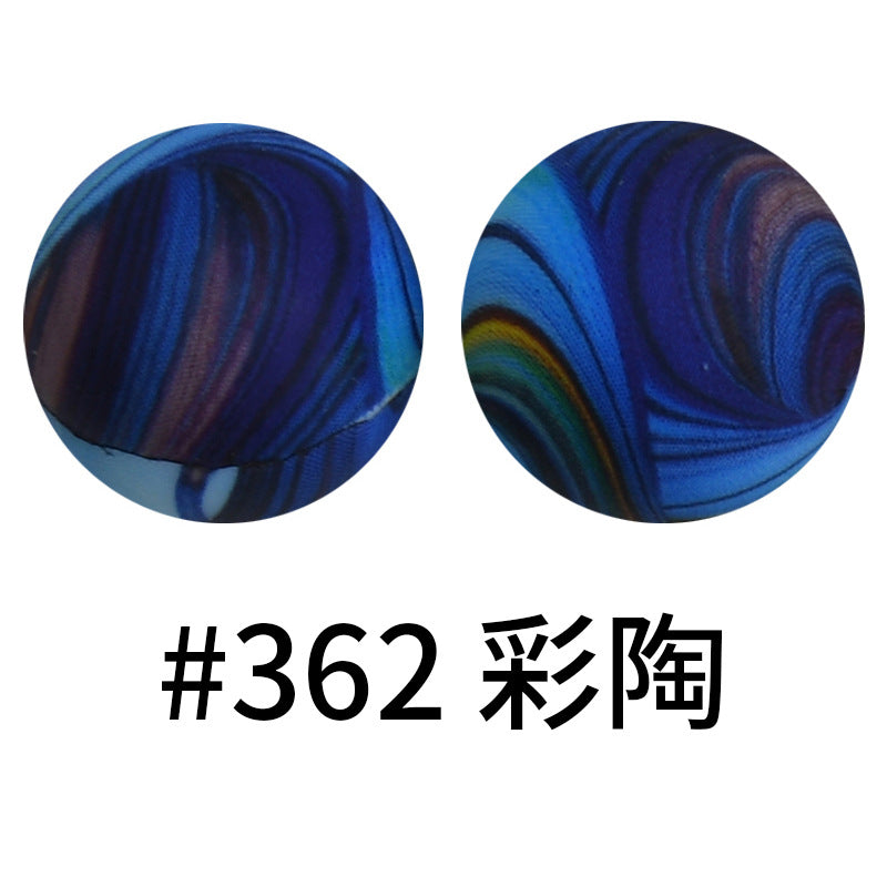 16mm Print Silicone Beads Colorful Silicone Water Transfer Beads-50PCS