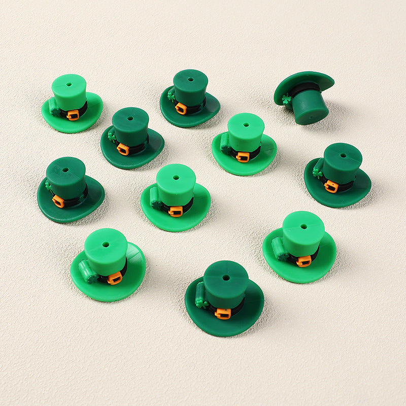 Focal Beads St. Patrick's Day DIY Silicone Accessories 3D Silicone Beads-10PCS