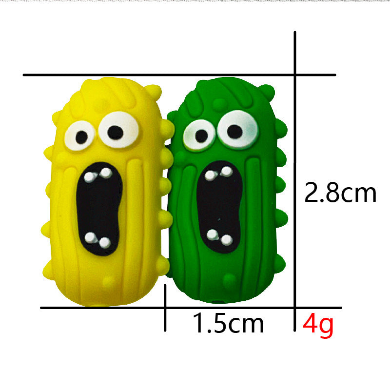 Scream Cucumber Food Grade Silicone Handmade DIY Beads-10PCS