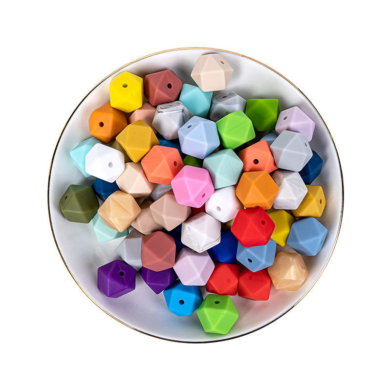 17mm Hexagonal Shape Silicone Beads-50PCS